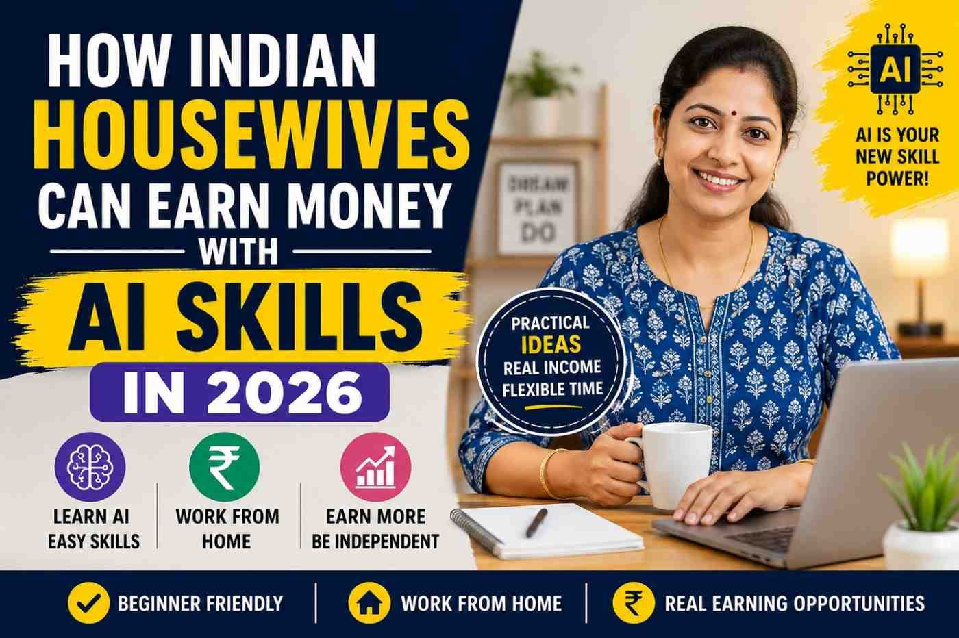 How Indian Housewives Can Earn Money with AI Skills