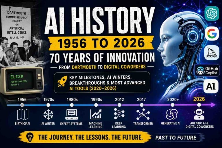 AI History Timeline: Key Milestones from 1956 to 2026 and the Most Advanced AI Tools