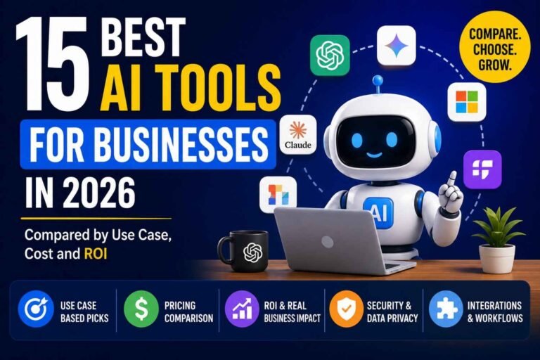 15 Best AI Tools for Businesses in 2026: Compare Features, Pricing, ROI & Use Cases