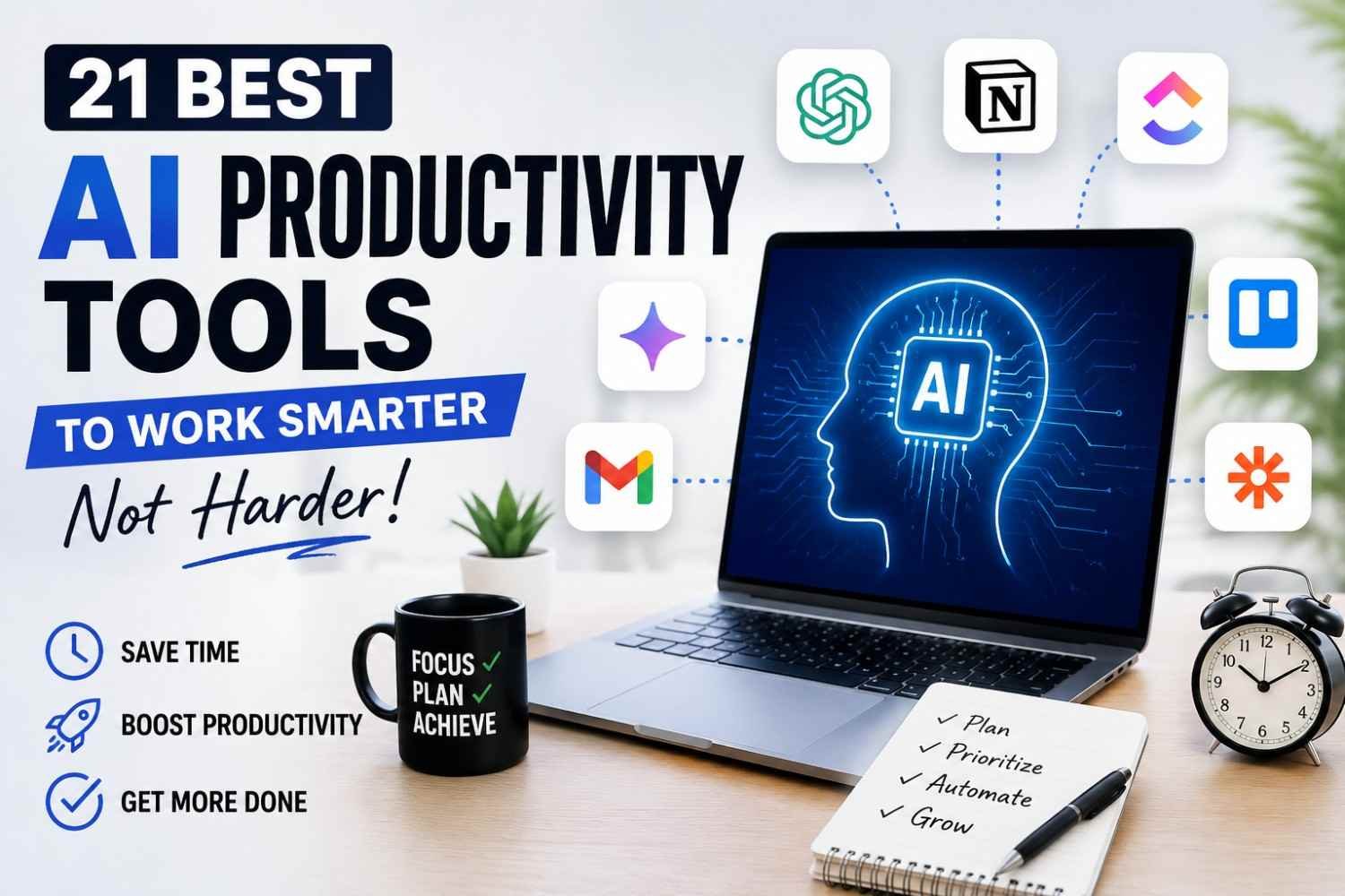 21 Best AI Productivity Tools in 2026
