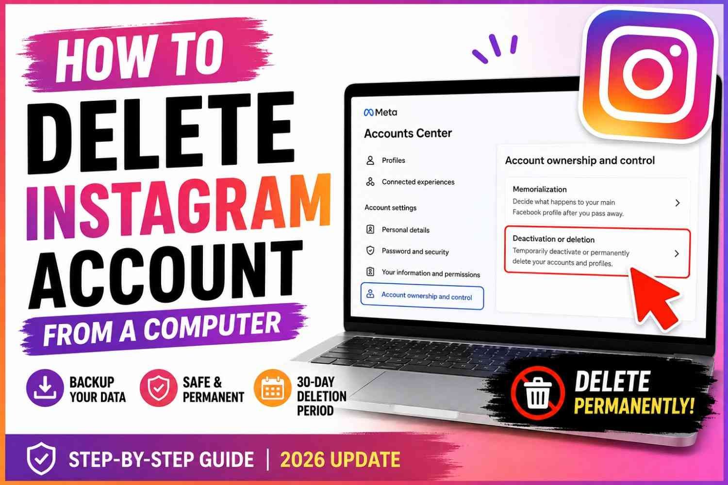 delete Instagram account